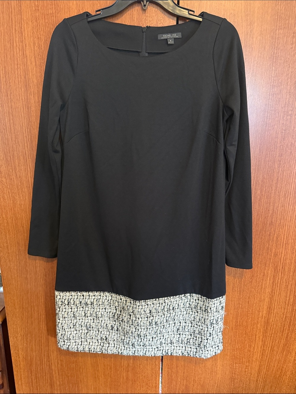 Rachel Zoe A Pea in the Pod Maternity Black Tweed Long Sleeve Dress